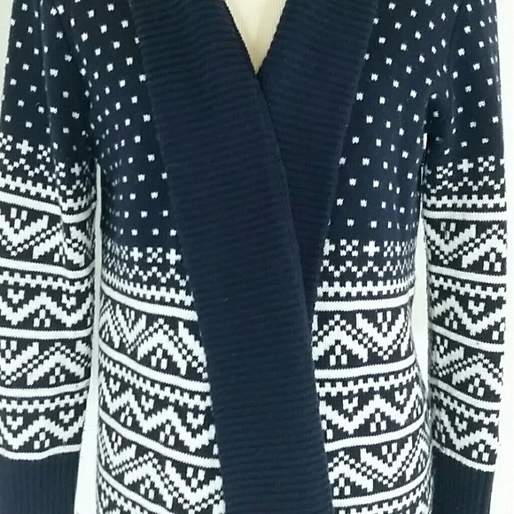 GAP white and navy blue cardigan sweater - Picture 4 of 7